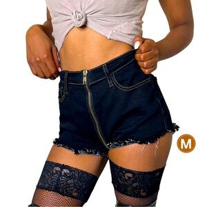 High waisted daisy dukes Jean shorts with zipper front
